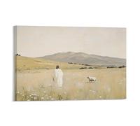 Stampa artistica da parete su tela con immagine di Gesù lascia la 99 pecora perduta, per soggiorno, camera da letto, bagno, ufficio, decorazione per la casa, 40 x 60 cm