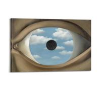 Stampa artistica da parete su tela con immagine di René Magritte Painter Works (False Mirror), decorazione moderna per camera da letto, 40 x 60 cm