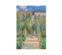 Stampa artistica da parete su tela con immagine moderna di Claude Monet The Artist's Garden At Vetheuil di Claude Monet, decorazione per camera da letto, senza cornice, 30 x 45 cm