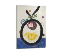 Stampa artistica da parete su tela con Joan Miro Painter Works (uccello), decorazione moderna per camera da letto, 20 x 30 cm