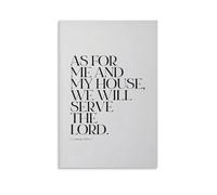 Stampa artistica da parete su tela con Joshua 24 As For Me And Retro Bibbia, per soggiorno, camera da letto, bagno, ufficio, decorazione per la casa, 30 x 45 cm
