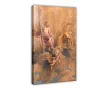 Stampa artistica da parete su tela con la Trinità della Santissima Trinità di Peter Paul Rubens, decorazione per camera da letto, ufficio, cucina, cornice regalo, 50 x 75 cm