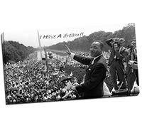 Stampa artistica da parete su tela con Martin Luther King I Have a Dream, 76 x 40 cm