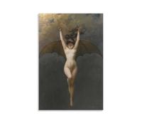 Stampa artistica da parete su tela con pipistrello di Albert Joseph Penot, vampiro gotico, strega e accademia oscura, per soggiorno, camera da letto, bagno, ufficio, decorazione per la casa, 40 x 60