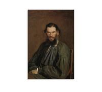 Stampa artistica da parete su tela, con ritratto di Leo Tolstoy, Yuri Levitan, poster per la decorazione della stanza, 30 x 45 cm