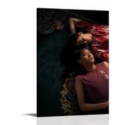 Stampa artistica da parete su tela con scritta "I Told Sunset About You", per soggiorno, camera da letto, musica e film, 60 x 90 cm, con cornice