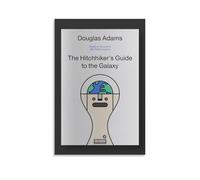 Stampa artistica da parete su tela con scritta "The Hitchhiker's Guide to The Galaxy", commedia fantascientifica, divertente decorazione artistica da parete (4), poster da parete su tela, decorazione