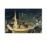 Stampa artistica da parete su tela con scritta "The Midnight Ride of Paul Revere by Grant", per casa, scuola, ufficio, senza cornice, 50 x 75 cm
