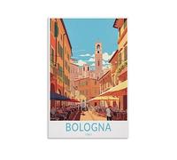 Stampa artistica da parete su tela con stampa artistica da parete di Bologna, 20 x 30 cm, stile vintage, poster decorativo per camera da letto familiare