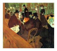 Stampa artistica da parete su tela di alta qualità, con scritta "In the Moulin Rouge by Toulouse", Lautrec, 127 x 101 cm, pronta da incorniciare, ideale per la casa o l'ufficio, ottima idea
