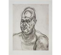 Stampa artistica da parete su tela di alta qualità, motivo: Lucian Freud, testa grande, 127 x 101 cm, pronta da incorniciare, ideale per la casa o l'ufficio, ottima idea