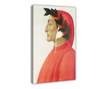 Stampa artistica da parete su tela di Dante Alighieri, stampa artistica da parete per ufficio, camera da letto, decorazione estetica, cornice regalo, 30 x 45 cm