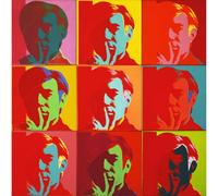 Stampa artistica da parete su tela di qualità, Andy Warhol, autoritratto, 127 x 101 cm, pronta da incorniciare, ideale per la decorazione della casa o dell'ufficio, ottima idea