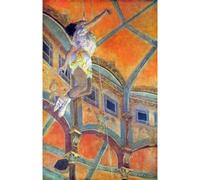 Stampa artistica da parete su tela di qualità - Miss Lala nel circo Fernando di Degas - 76 x 101 cm | pronta da incorniciare | Ideale per la decorazione della casa o dell'ufficio | Ottima idea