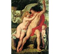 Stampa artistica da parete su tela di qualità - Rubens - Venere e Adone - 76 x 101 cm | pronta da incorniciare | Ideale per la decorazione della casa o dell'ufficio | Ottima idea
