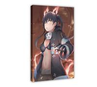 Stampa artistica da parete su tela, motivo anime Fire Force 25, per soggiorno e camera da letto, con cornice, 60 x 90 cm