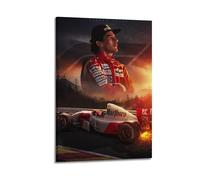 Stampa artistica da parete su tela, motivo: Ayrton Senna The Greatest Racer, per camera da letto e soggiorno, 20 x 30 cm
