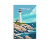 Stampa artistica da parete su tela, motivo: castello di Halifax, in Nuova Scozia, Canada, per soggiorno, camera da letto, bagno, ufficio, decorazione per la casa, 30 x 45 cm