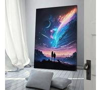Stampa artistica da parete su tela, motivo: coppia di orizzonti galattici, decorazione da parete per camera da letto, cucina, camera da letto, decorazione artistica da parete, idea regalo per donne e