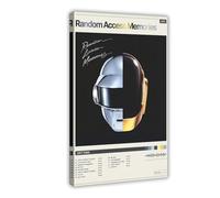 Stampa artistica da parete su tela, motivo: Daft Punk Random Access Memories, poster artistico da parete per soggiorno, camera da letto, decorazione con cornice, 60 x 90 cm