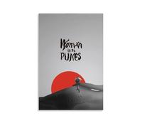 Stampa artistica da parete su tela, motivo: donna tra le dune, poster artistico per stanza, 50 x 75 cm, senza cornice
