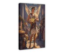 Stampa artistica da parete su tela, motivo: Hermes, il dio dei ladri, per soggiorno, camera da letto, 20 x 30 cm