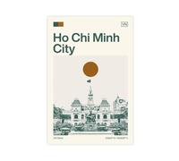 Stampa artistica da parete su tela, motivo: Ho Chi Minh City, Vietnam, per soggiorno, camera da letto, 20 x 30 cm