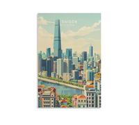 Stampa artistica da parete su tela, motivo: Ho Chi Minh, Saigon, Vietnam, per soggiorno, camera da letto, bagno, ufficio, casa, 30 x 45 cm