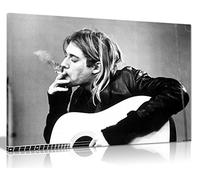 Stampa artistica da parete su tela, motivo: Kurt Cobain Nirvana, 91 x 61 cm
