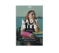 Stampa artistica da parete su tela, motivo: Lady Bird - Storia emotiva di coming-of-age1, decorazione minimalista indie del film (4), poster artistico da parete con stampa a scorrimento per parete