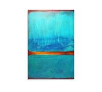 Stampa artistica da parete su tela, motivo: Mark Rothko Study in Blue, poster decorativo moderno per la casa, 30 x 45 cm