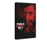 Stampa artistica da parete su tela, motivo: Mesrine Public Enemy #1, per soggiorno e camera da letto, 20 x 30 cm