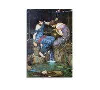 Stampa artistica da parete su tela, motivo: Ninfe Alla ricerca della testa di Orfeo di John William Waterhouse, decorazione moderna, 40 x 60 cm