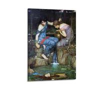 Stampa artistica da parete su tela, motivo: Ninfe Alla ricerca della testa di Orfeo di John William Waterhouse, 30 x 45 cm