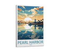 Stampa artistica da parete su tela, motivo: Pearl Harbor, amanti dei viaggi, Hawaii, per soggiorno, camera da letto, bagno, ufficio, casa, 40 x 60 cm