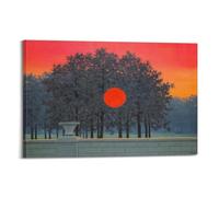 Stampa artistica da parete su tela, motivo: Rene Magritte Painter Works (banchetto), 50 x 75 cm
