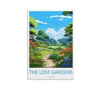 Stampa artistica da parete su tela, motivo: The Lost Gardens of Heligan, per soggiorno, camera da letto, bagno, ufficio, casa, 40 x 60 cm