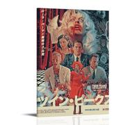 Stampa artistica da parete su tela, motivo: Twin Peaks Fire Walk with Meposter, decorazione artistica da parete per camera da letto, soggiorno, camera da letto, con cornice, stile 30 x 45 cm