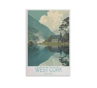 Stampa artistica da parete su tela, motivo: West Cork Irlanda, per soggiorno, camera da letto, bagno, ufficio, decorazione per la casa, 30 x 45 cm