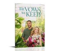 Stampa artistica da parete su tela romantica con scritta "The Vows We Keep", 30 x 45 cm, stile cornice