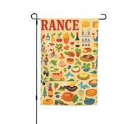 Stampa artistica della cultura alimentare della Francia 30,5 x 45,7 cm portico tutte le stagioni bandiere all'aperto decorazione cortile bandiera cortile decorazione
