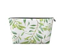 Stampa artistica di olivo a foglia verde, Borsa da toilette Borsa per trucco Borsa per cosmetici Borsa da toilette da viaggio portatile