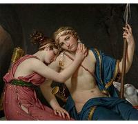 Stampa artistica Farewell of Telemachus and Eucharis Jacques-Louis David Mythologia B A3 02355