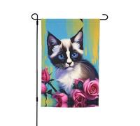 Stampa artistica moderna di gatto della metà del secolo per qualsiasi occasione giardino tutte le stagioni bandiera all'aperto decorazione per cortili bandiere