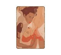 Stampa artistica pacifica di due donne che si completano a vicenda queer femminista stampa artistica lesbica arte queer arte gay coppia gay stampa artistica novità 20 x 30 cm targa in metallo parete