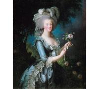 Stampa artistica su tela ad alta definizione - Louise Elisabeth Vigee - Lebrun - Maria Antonietta con la rosa - 127 x 101 cm | Artistico per inaugurazione della casa, ufficio o camera da letto |