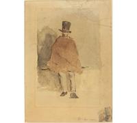 Stampa artistica su tela ad alta definizione - Manet - L'uomo con il cappello alto - 127 x 101 cm | Artistico per inaugurazione della casa, ufficio o camera da letto | arredamento elegante e