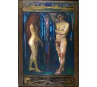 Stampa artistica su tela ad alta definizione - Munch - Metabolismo - 127 x 101 cm | Artistico per inaugurazione della casa, ufficio o camera da letto | Decorazione elegante e significativa