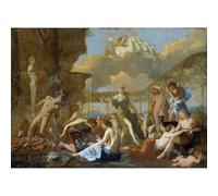 Stampa artistica su tela ad alta definizione - Nicolas Poussin - L'Impero della Flora - 127 x 101 cm | Artistico per inaugurazione della casa, ufficio o camera da letto | Decorazione elegante e