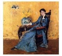 Stampa artistica su tela ad alta definizione - Ritratto di Miss Dora Wheeler, 1883 - 76 x 101 cm | Artistico per inaugurazione della casa, ufficio o camera da letto | Decorazione elegante e